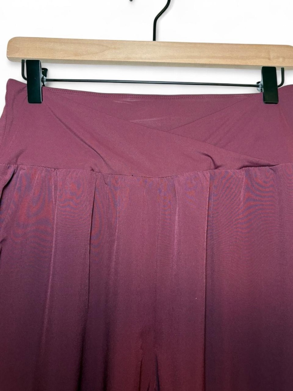 HALARA Wide Leg Cropped Pants in Burgundy - Picture 4 of 8